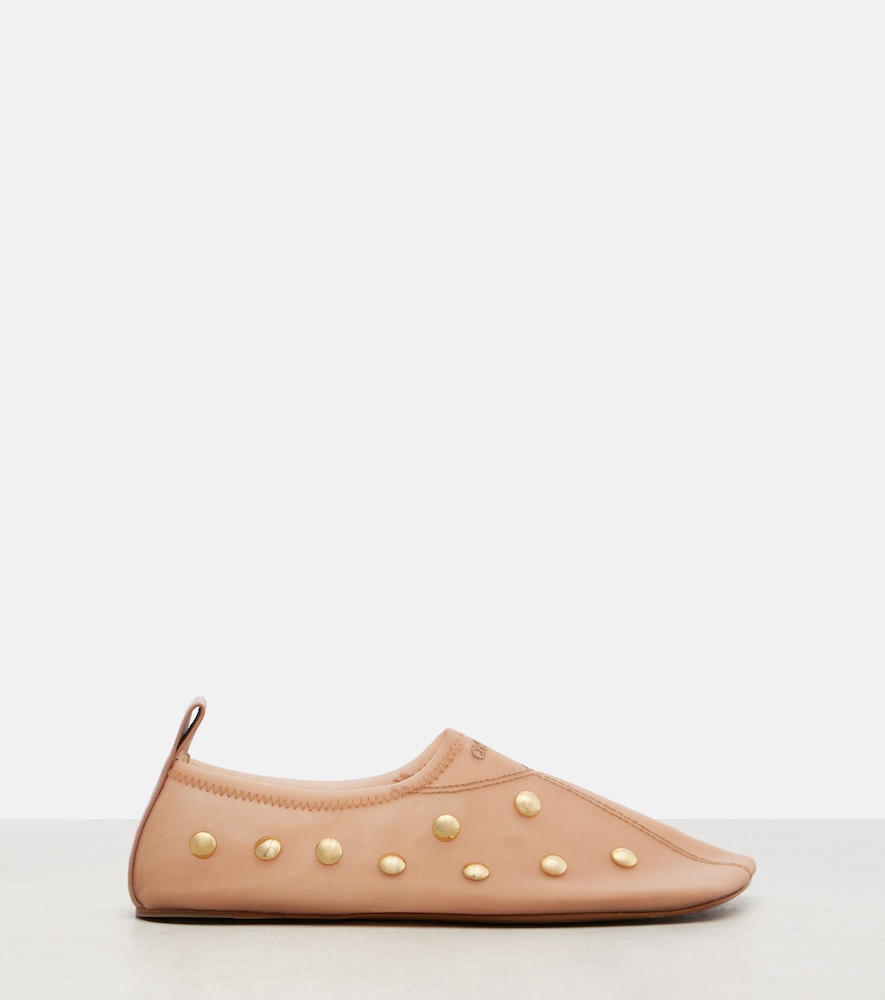  Chloe Chloã© Rita Studded Mesh Flats 