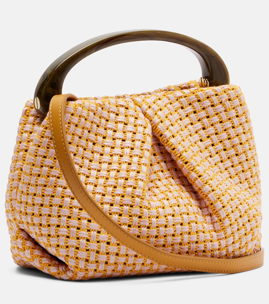  Dries Van Noten Dries Van Noten Woven Raffia-effect Top-handle Bag 