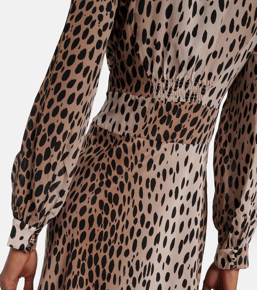  Rixo Rixo Bedrucktes Maxikleid Emory Aus Seide 