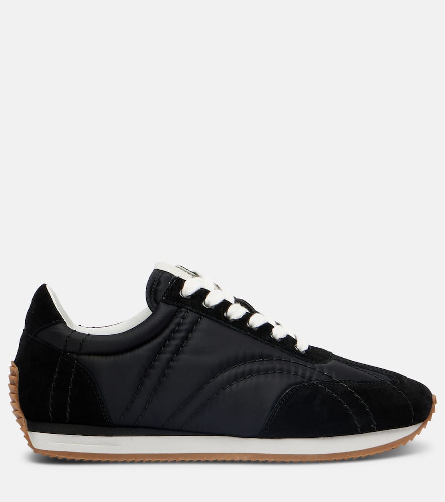 Totême Casual Low Top Sneakers With Quilted Design In Black