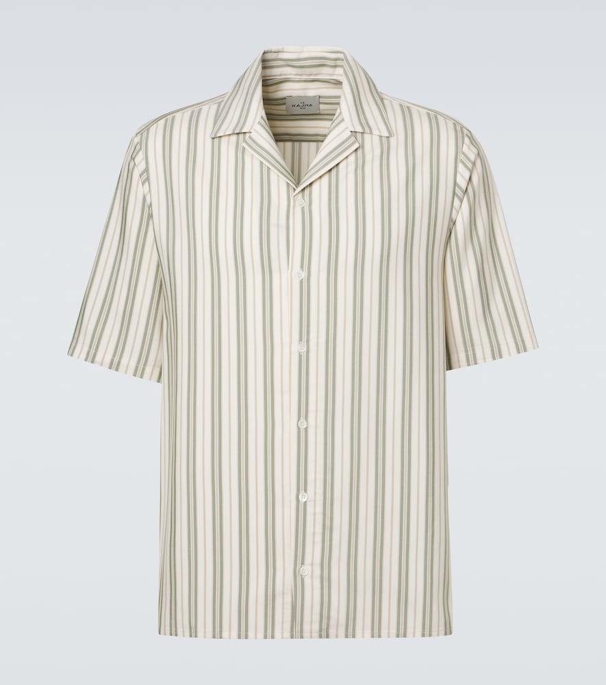 Le Kasha Camicia bowling in seta a righe