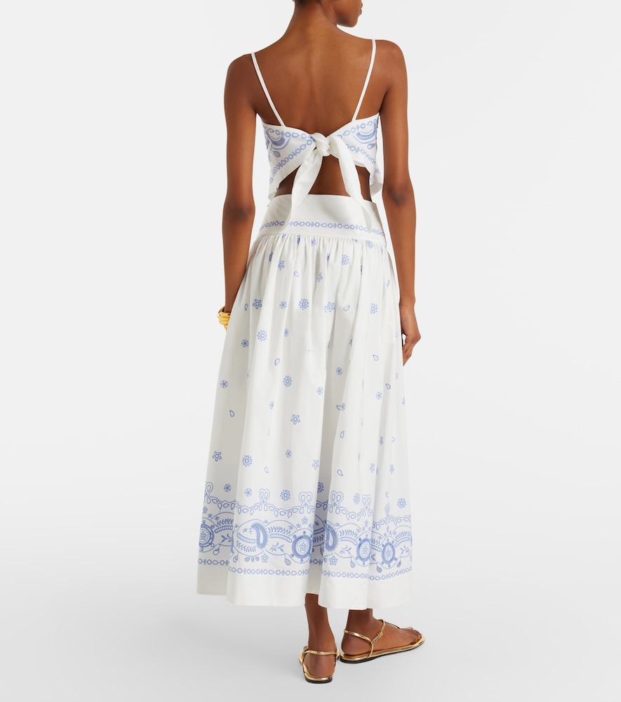 Cotton Midi Skirt