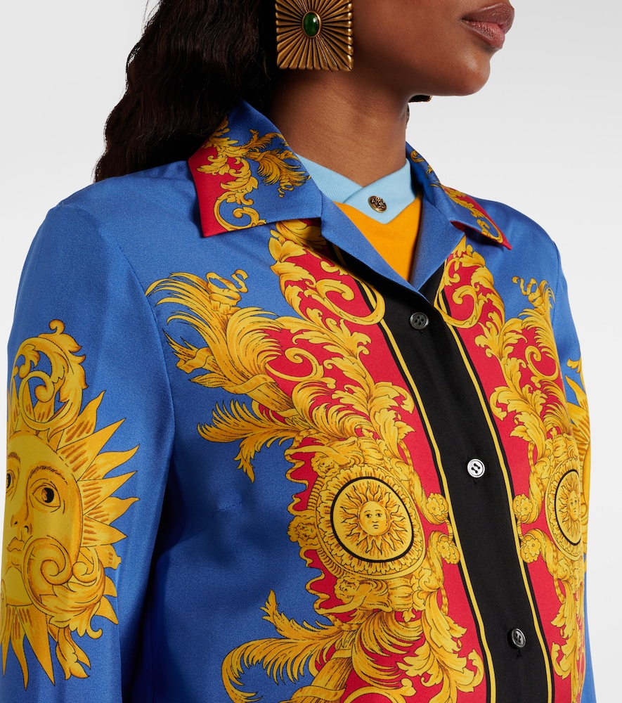  Versace Versace Printed Silk Twill Shirt 