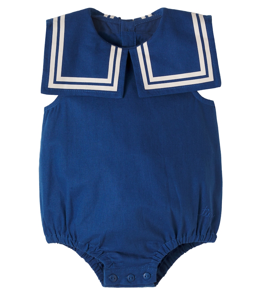 Tinycottons Blue Baby Linen And Cotton Bodysuit M Size 12 - Mytheresa