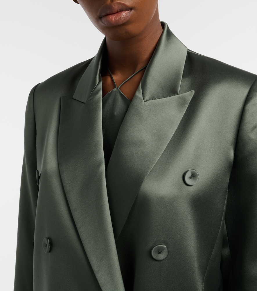  The Sei The Sei Double-breasted Silk Blazer 