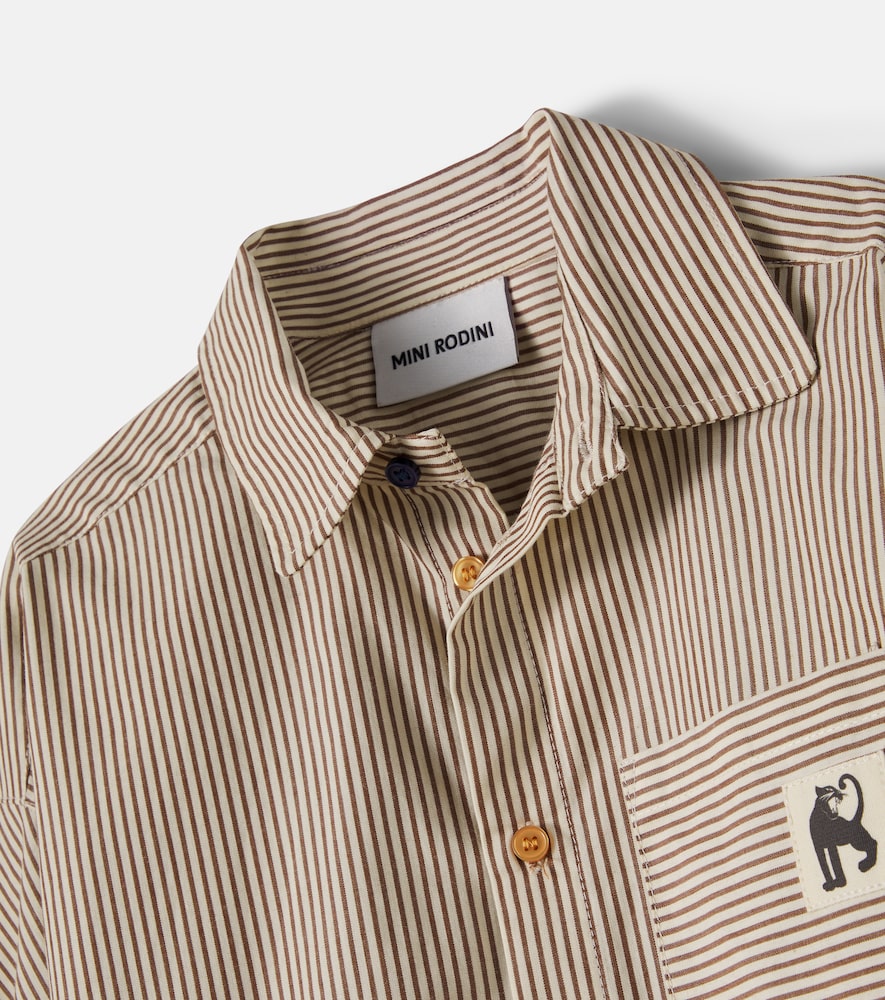  Mini Rodini Mini Rodini Striped Cotton Poplin Shirt 