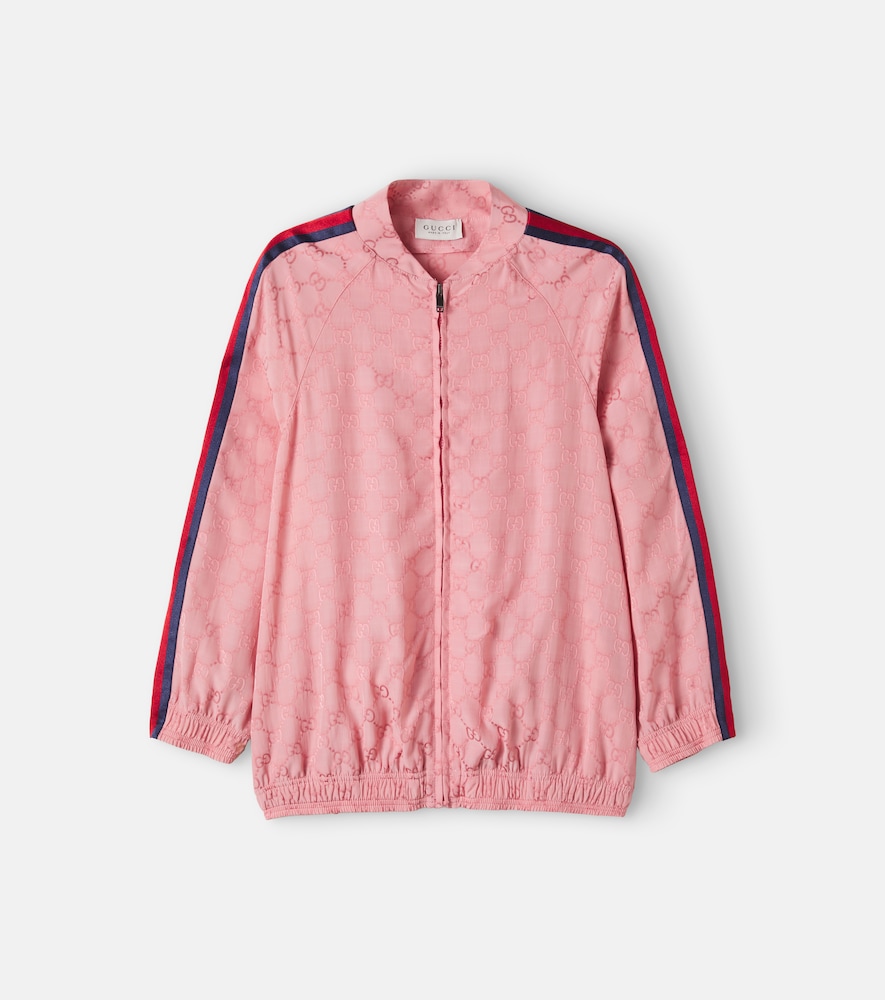Giacca sportiva GG in raso jacquard