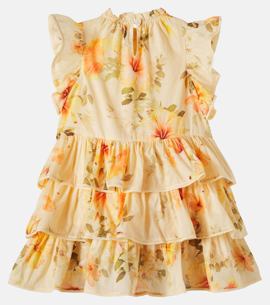  Zimmermann Kids Zimmermann Kids Mahon Floral Ruffled Cotton Dress 
