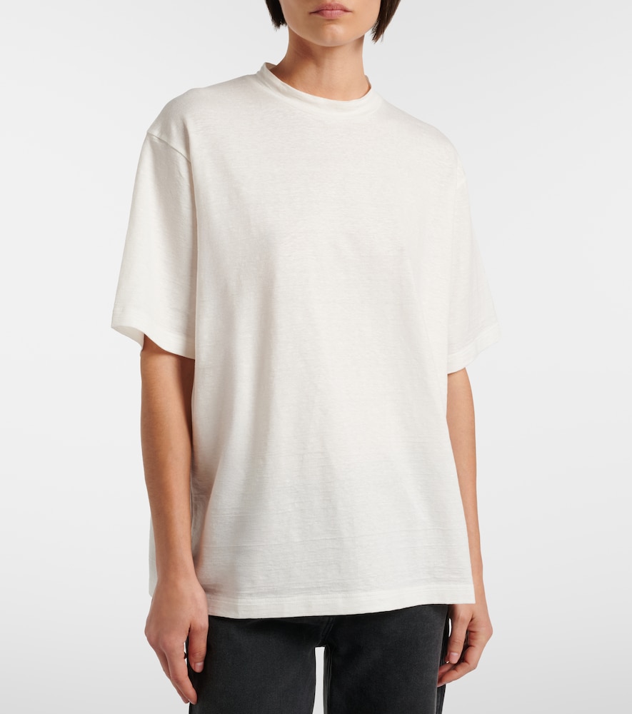 The Row Estavo oversized linen-blend T-shirt