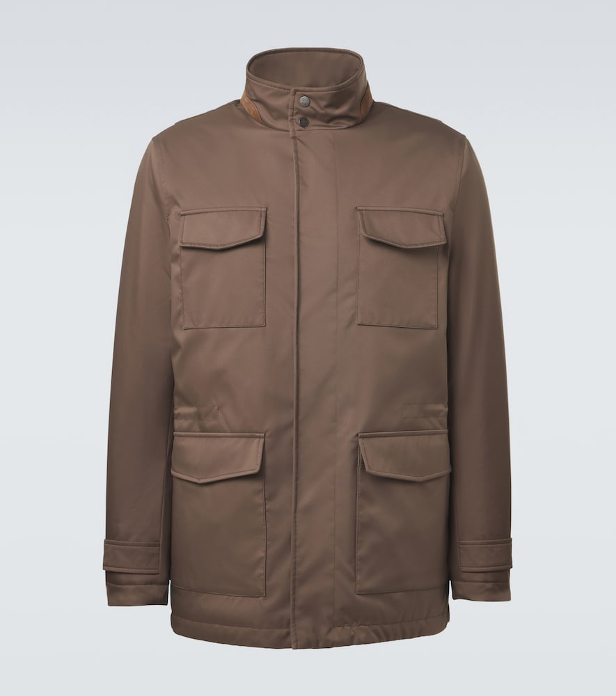 Jacke mit Veloursleder