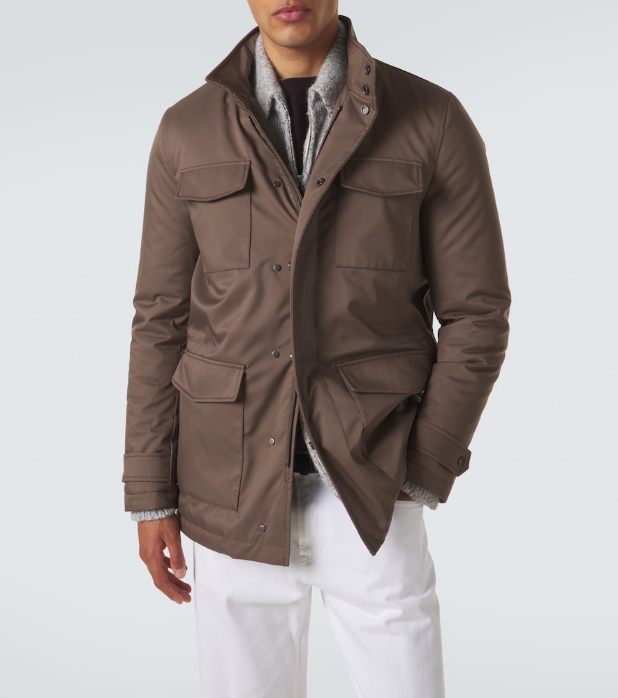 Suede-Trimmed Technical Jacket