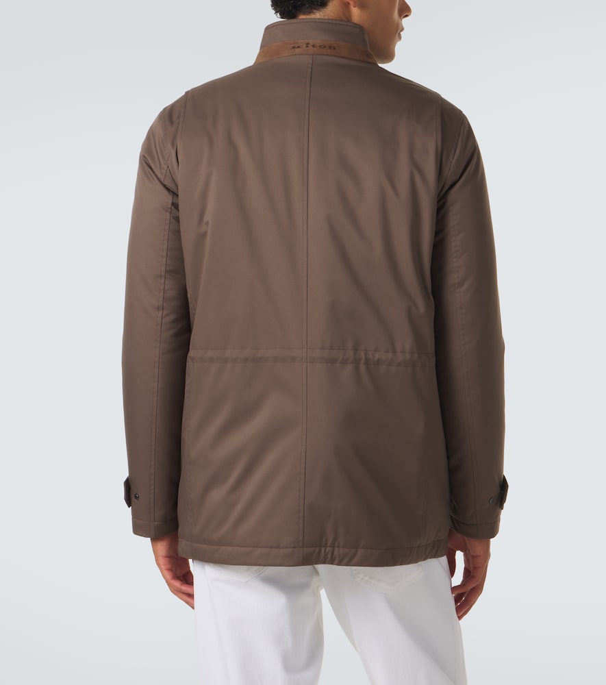 Suede-Trimmed Technical Jacket