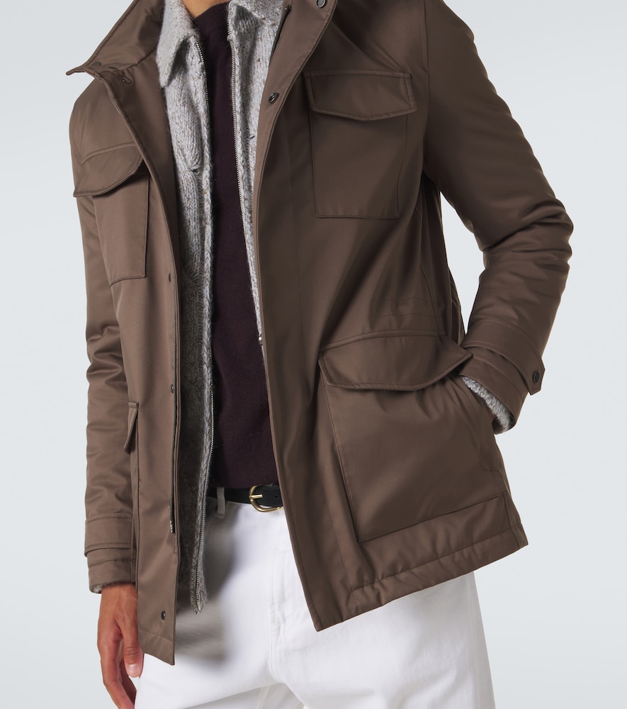 Suede-Trimmed Technical Jacket
