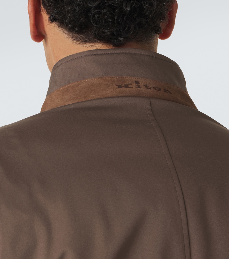 Suede-Trimmed Technical Jacket