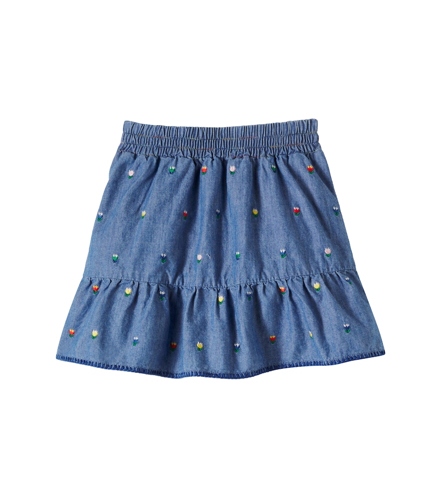 Bestickter Rock aus Chambray