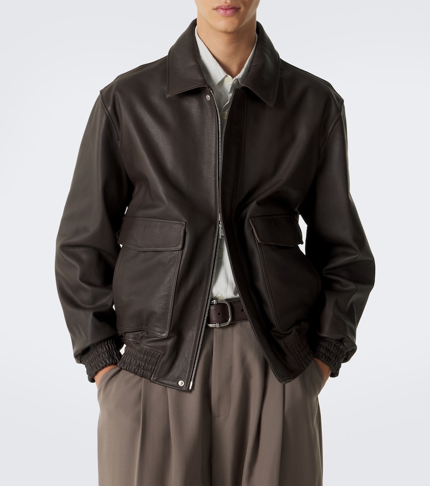 Bari Leather Blouson Jacket