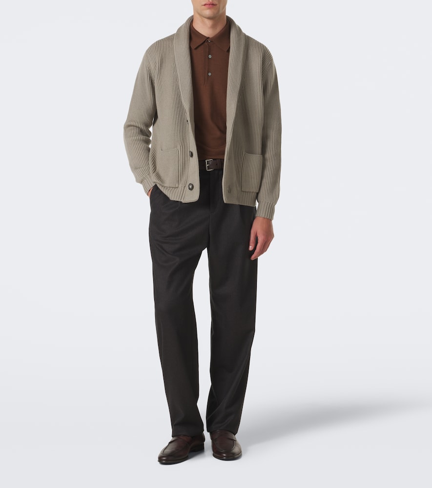 Ribbed-Knit Cardigan