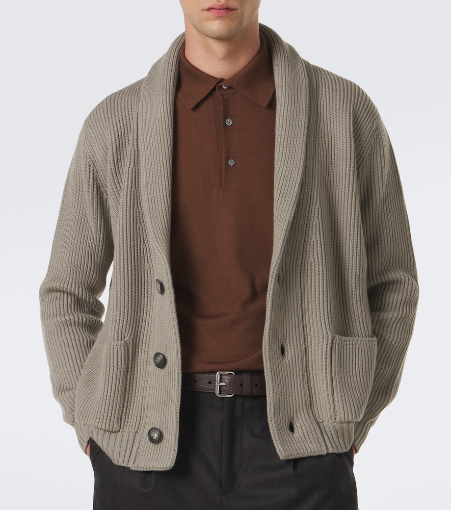 Ribbed-Knit Cardigan