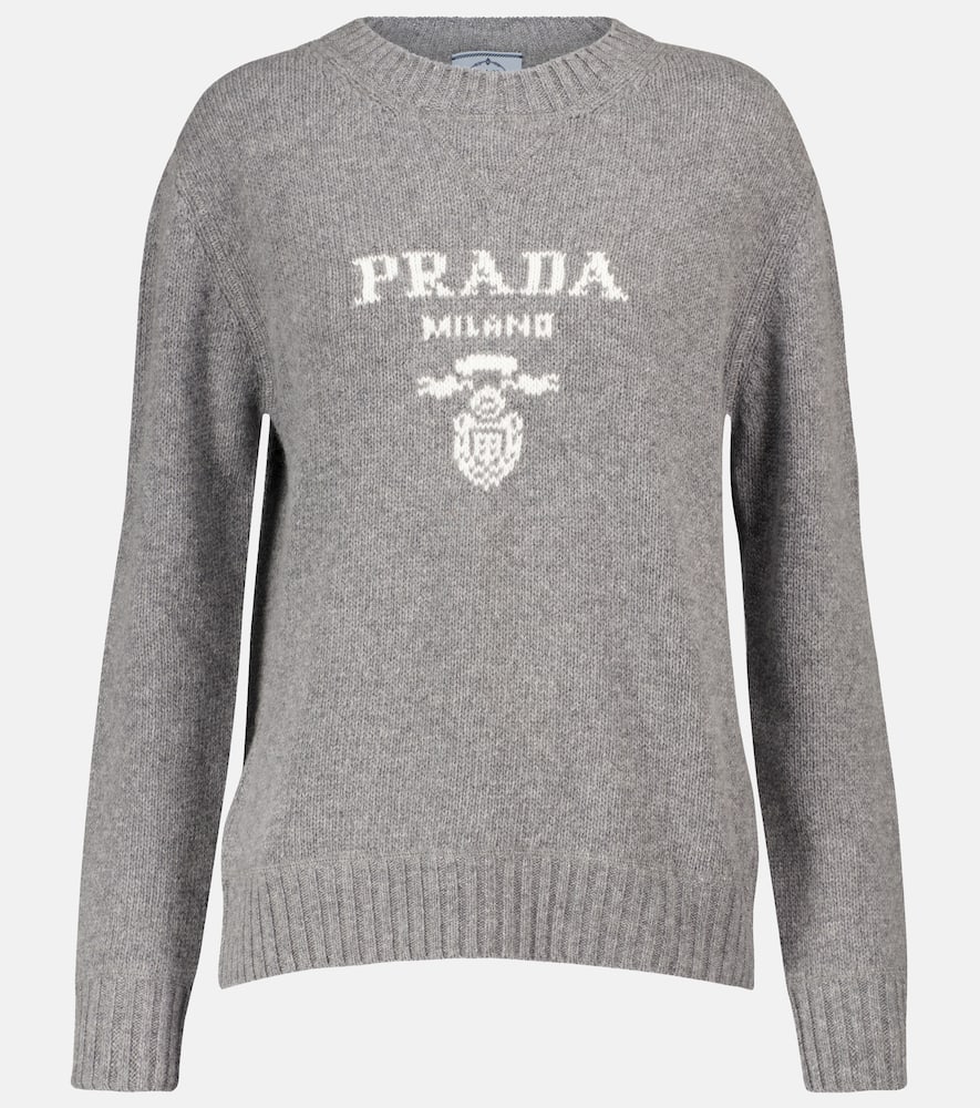 Prada Logo wool and cashmere sweater
