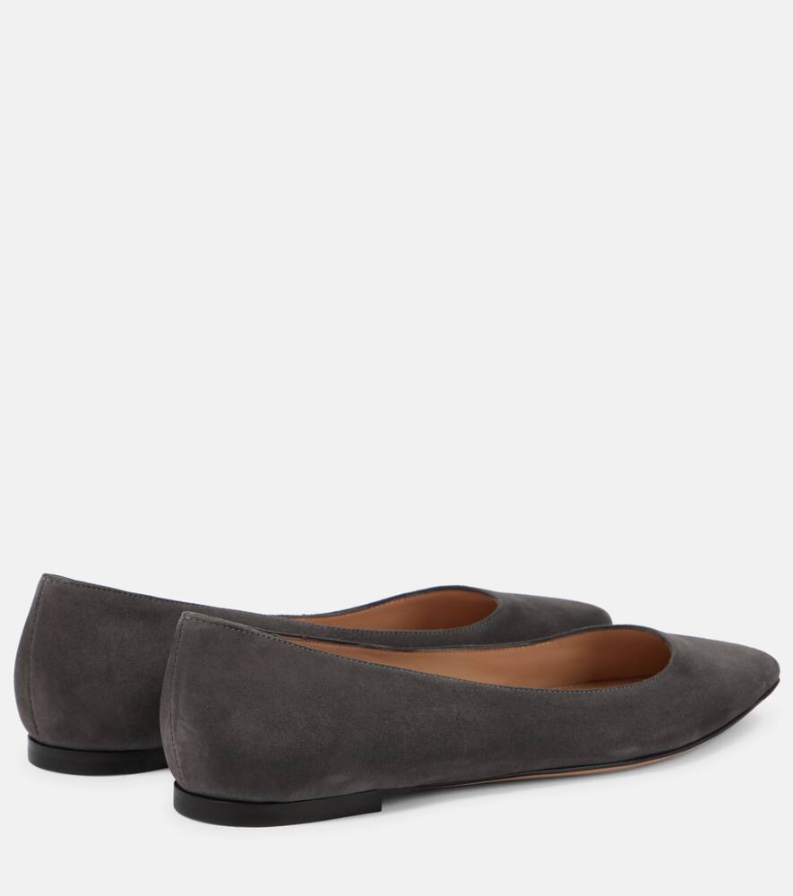 Gianvito Rossi Gianvito Suede Ballet Flats In Lapis