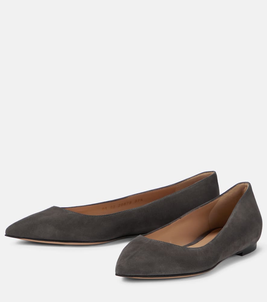 Gianvito Rossi Gianvito Suede Ballet Flats In Lapis