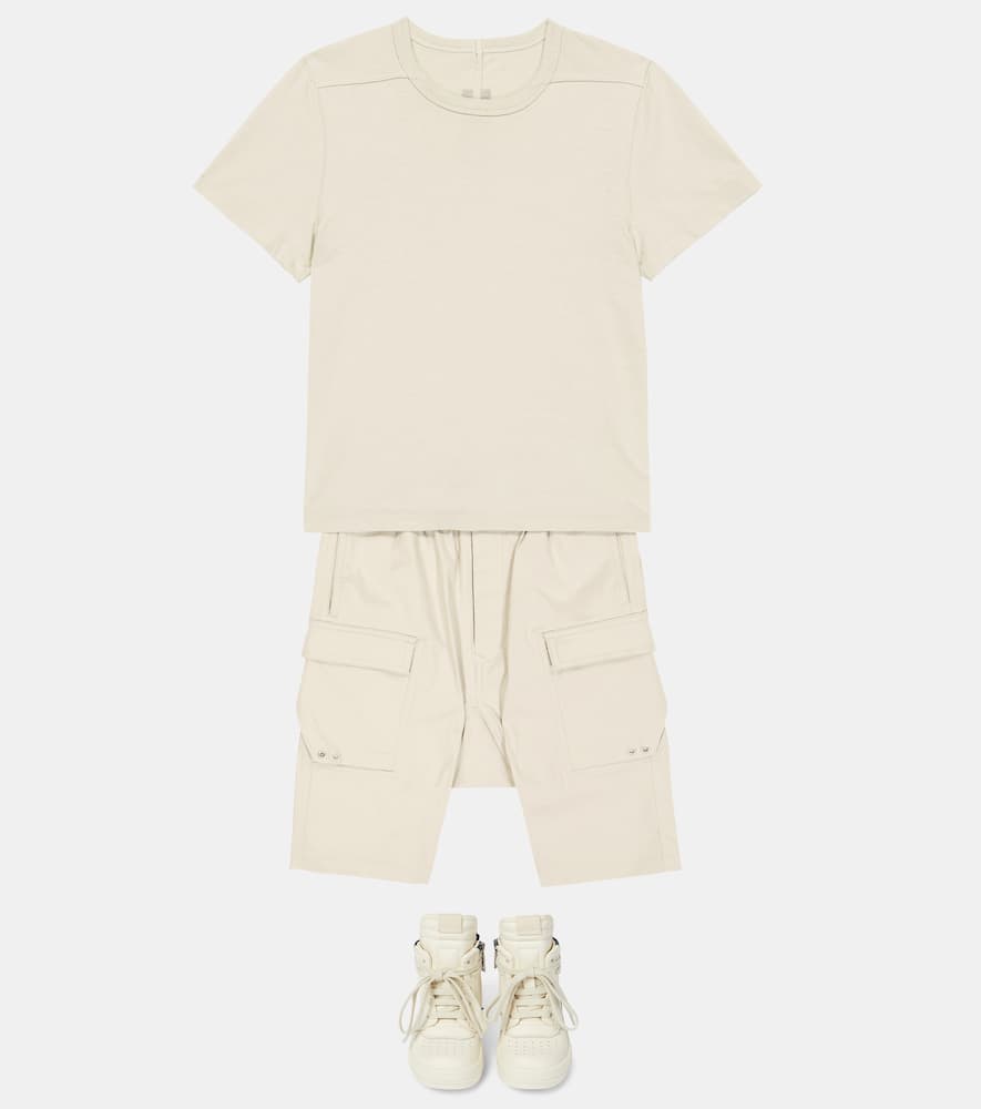 Shop Rick Owens Cotton Jersey T-shirt In Pearl