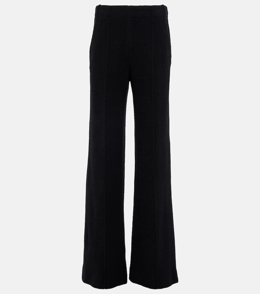 Chloé High-rise flared virgin wool pants