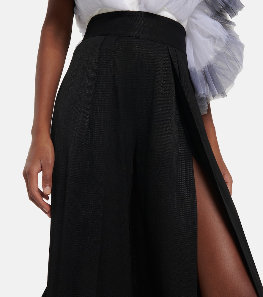 Shop Maticevski High-rise Wide-leg Pants In Black Stirring