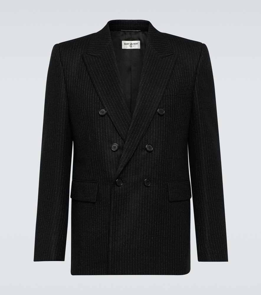 Saint Laurent Pinstripe wool flannel suit jacket