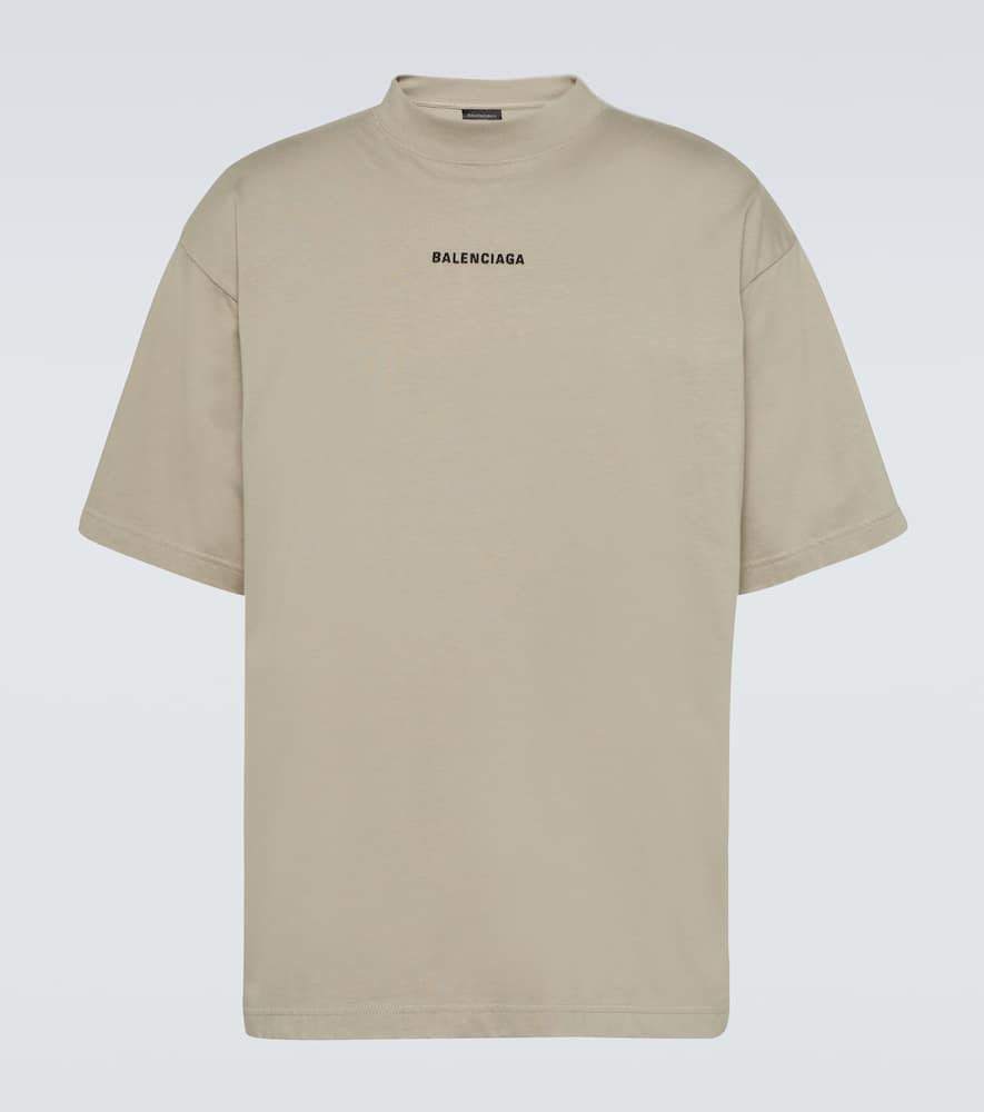 Balenciaga T-shirt Aus Baumwoll-jersey In Neutral