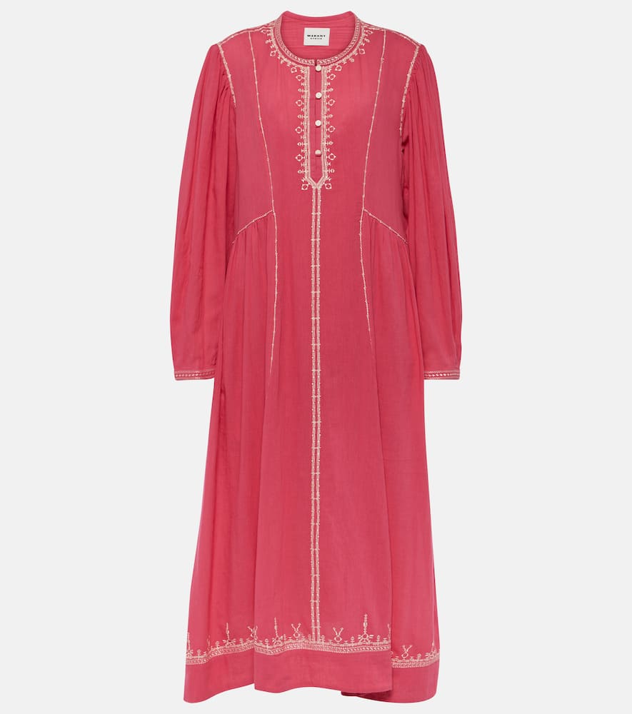 Pippa embroidered cotton midi dress