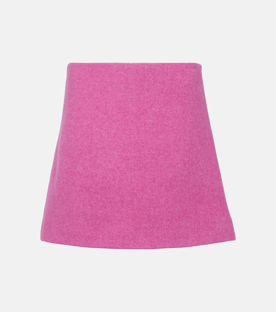 Ganni Wool-blend twill miniskirt