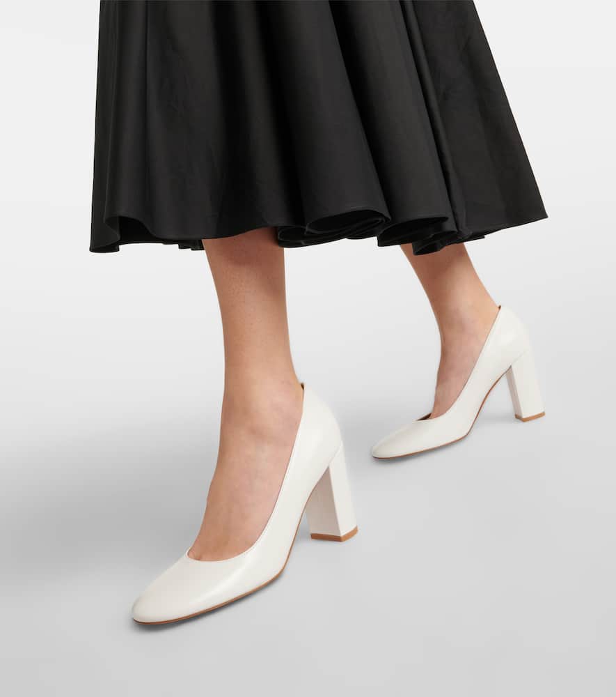 Gianvito Rossi 85 Leather Pumps In White