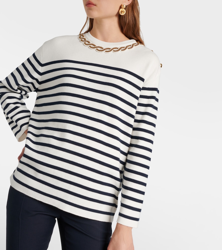  Valentino Valentino Bestickter Pullover Aus Baumwolle 