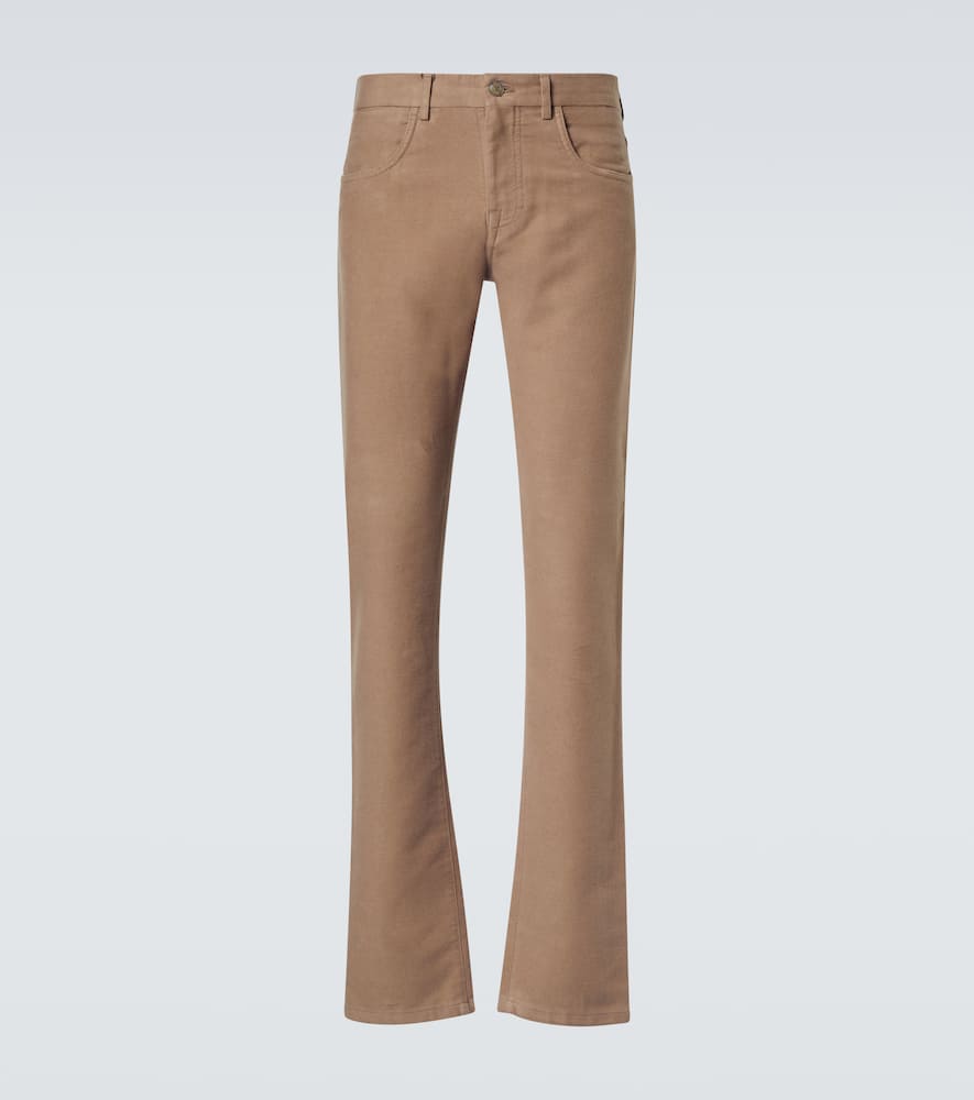 Canali Cotton and cashmere straight pants