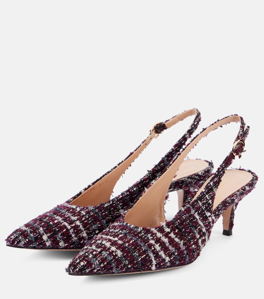  Gianvito Rossi Gianvito Rossi Slingback-pumps 55 Aus Bouclé 