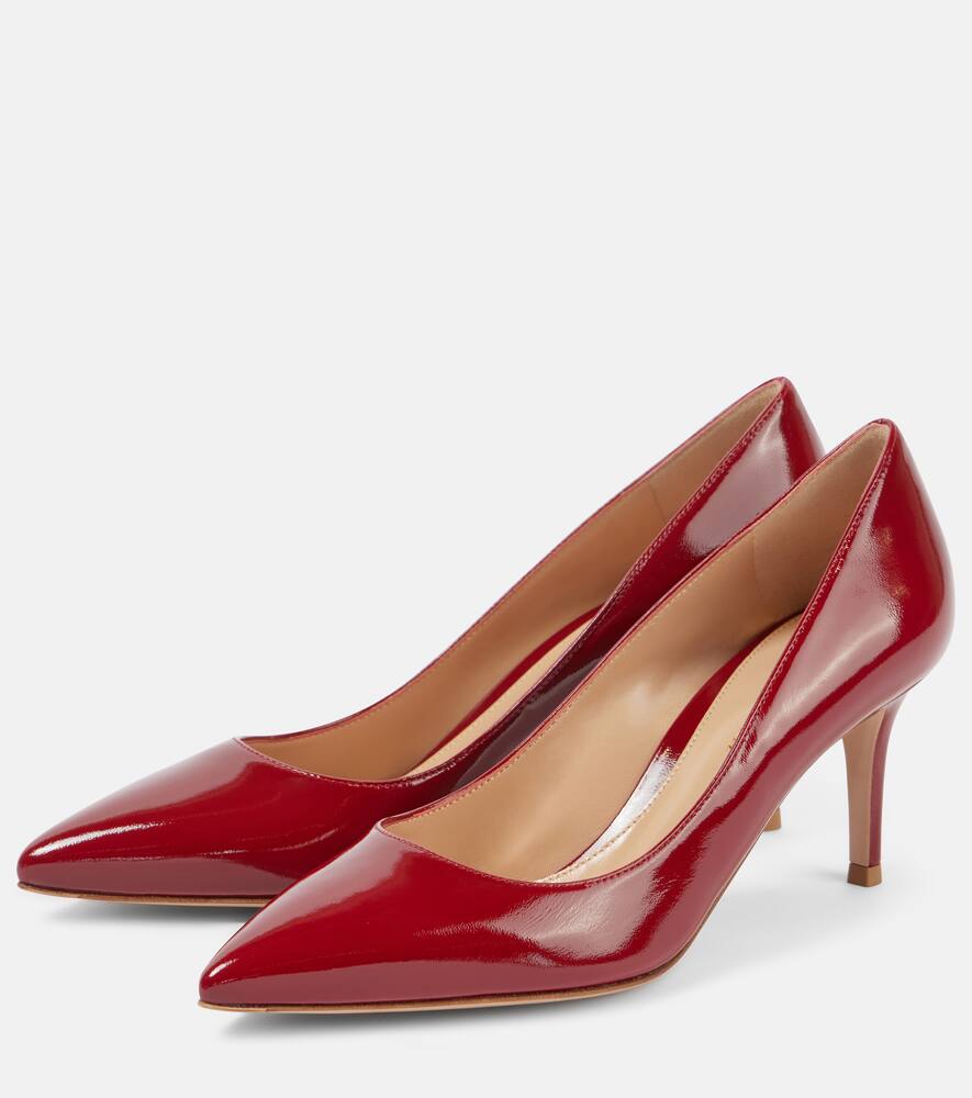 Shop Gianvito Rossi Gianvito 70 Patent Leather Pumps In Rot