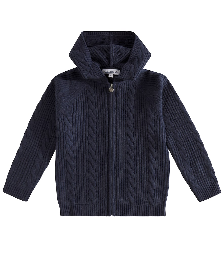 Tartine et Chocolat Cable-knit zip-up cardigan