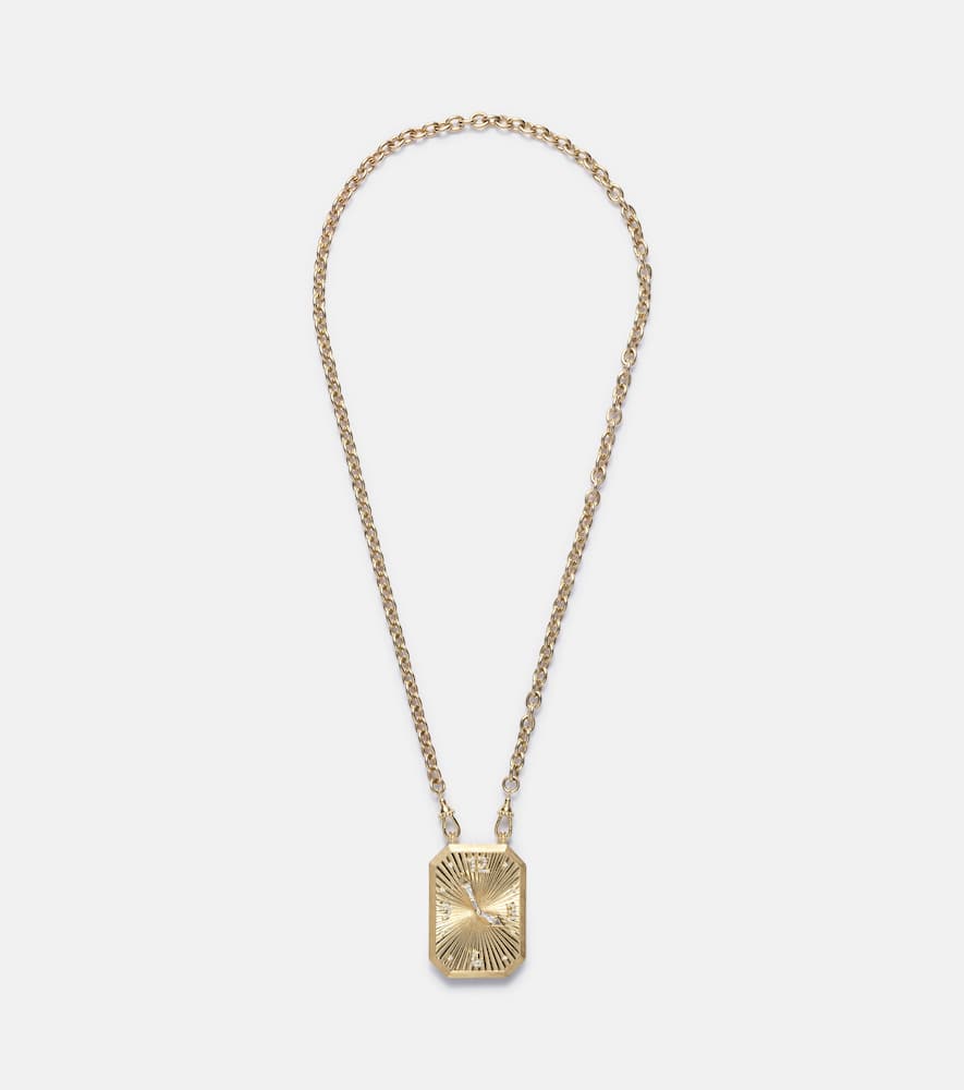 Marie Lichtenberg Thinking Of You 18kt Gold Pendant Necklace With Diamonds