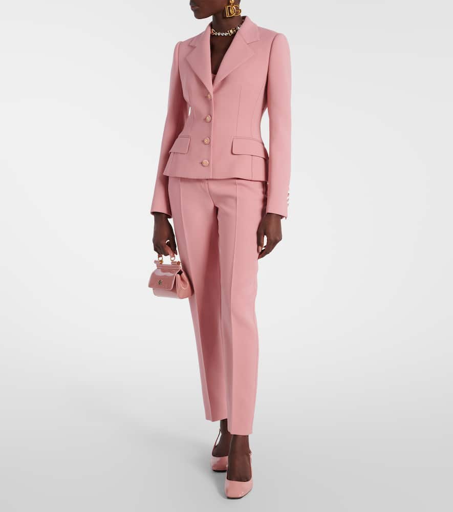 Dolce & Gabbana Pink Décolleté With Dg Logo On The Heel In Shiny Leather Woman In Rosa