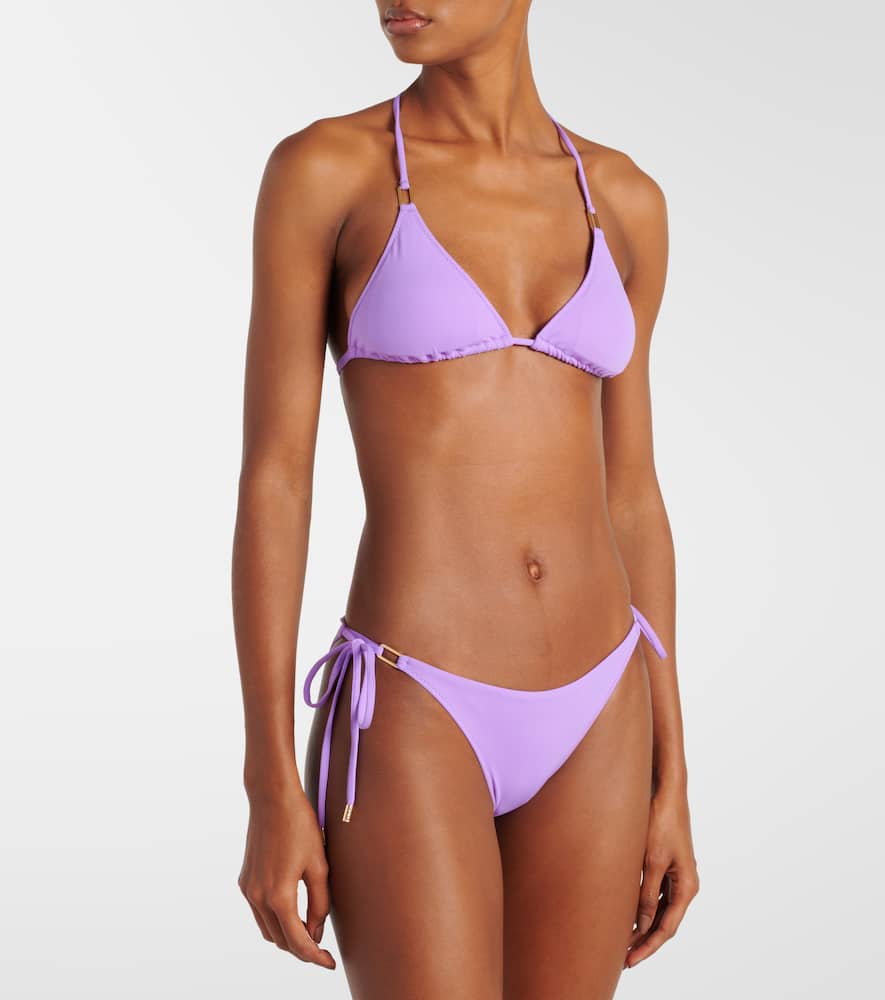 Melissa Odabash Istanbul Low-rise Bikini Bottoms In Purple