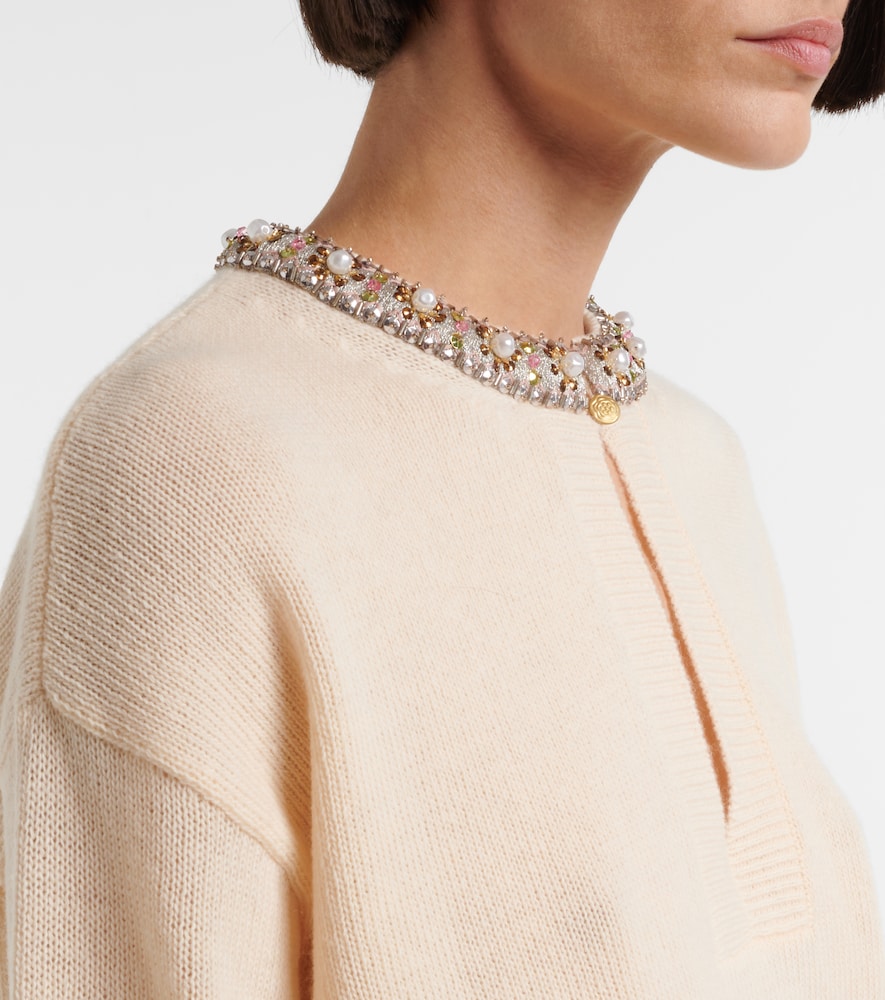  Valentino Valentino Embellished Virgin Wool Sweater 