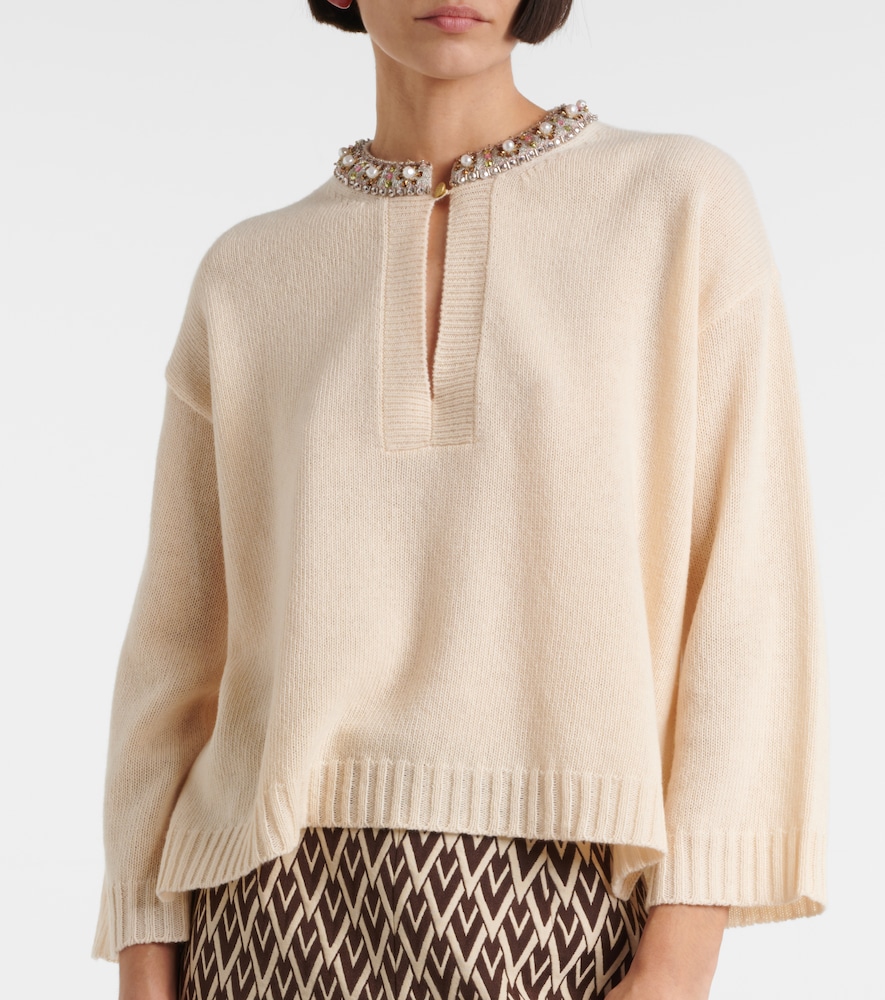  Valentino Valentino Embellished Virgin Wool Sweater 