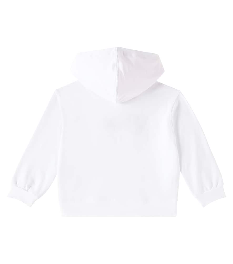 Monnalisa Cotton-blend Hoodie In White