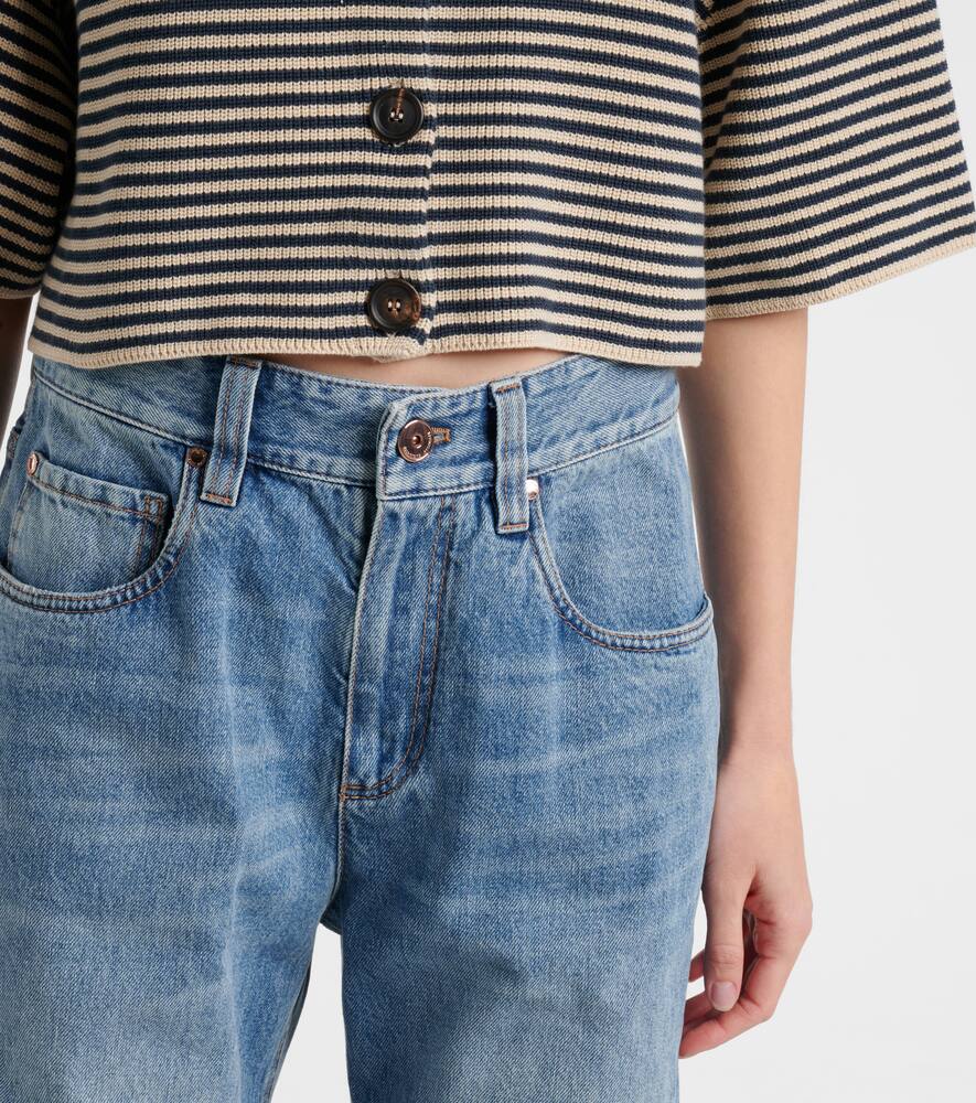 Brunello Cucinelli Mid-rise Straight Jeans In Blue