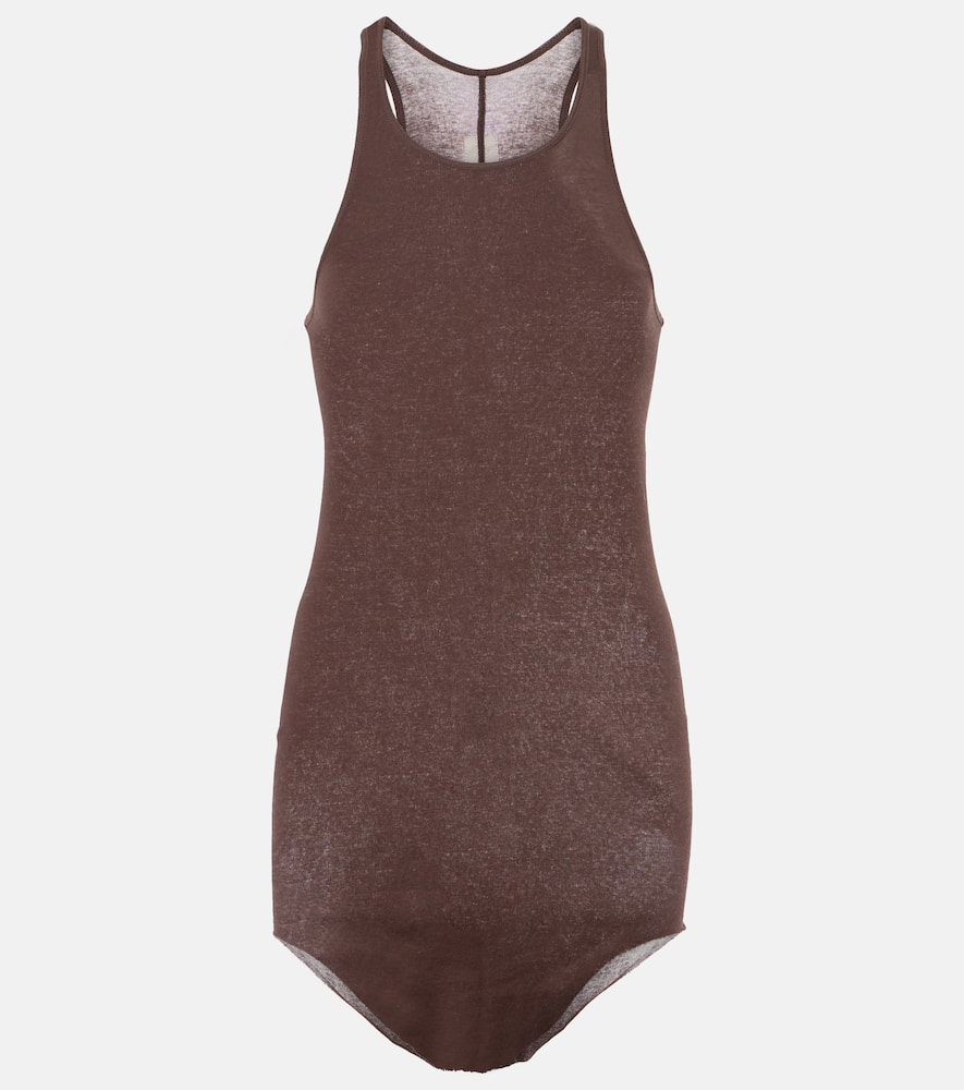 Ribbed-knit cotton tank top