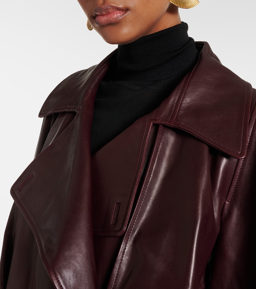 NOUR HAMMOUR HATTI CROPPED LEATHER BIKER JACKET
