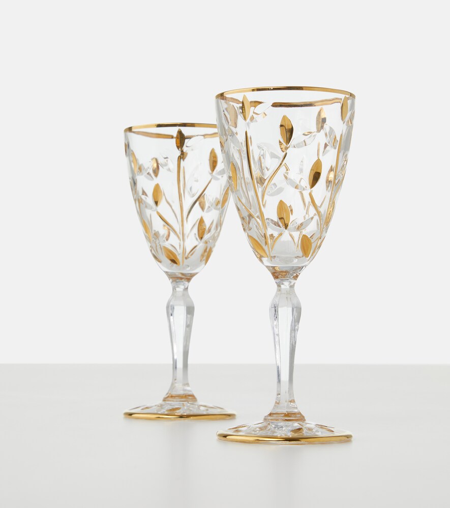  Les-ottomans Les-ottomans Set Of 4 Crystal Wine Glasses 