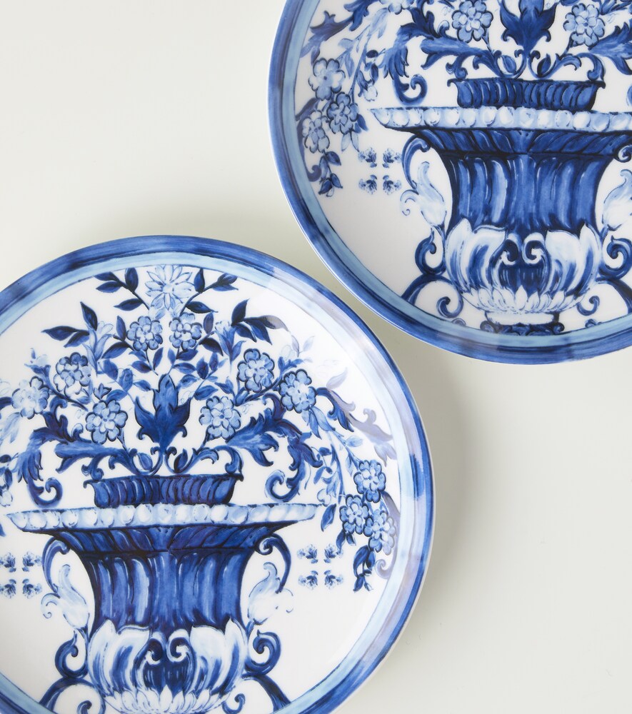  Dolce&gabbana Casa Dolce&gabbana Casa Set Blu Mediterraneo Aus Zwei Desserttellern 