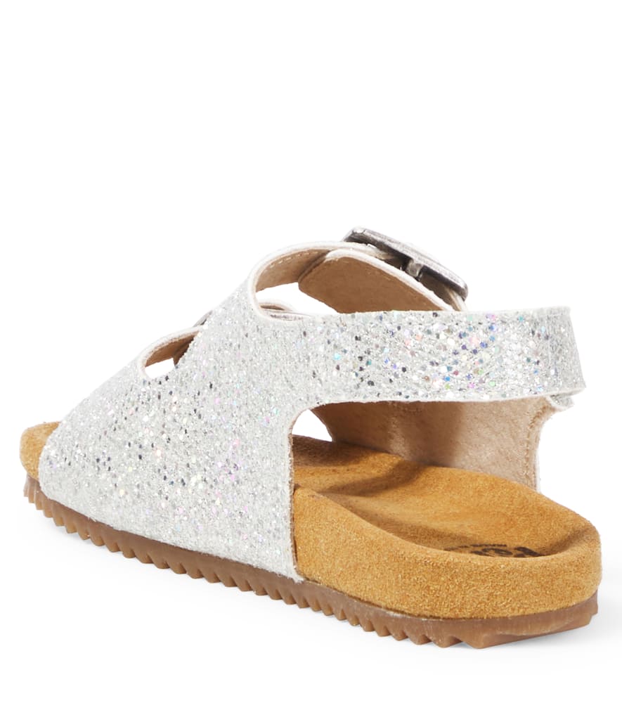 Pèpè Glitter Sandals In Silver